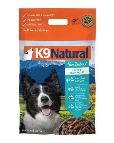 K9 Natural - Freeze Dried Dog Food - Hoki and Beef Feast 1.8kg