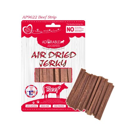 Adorable Adorpets Beef Strip 天然無穀物風乾 牛肉絲 100g