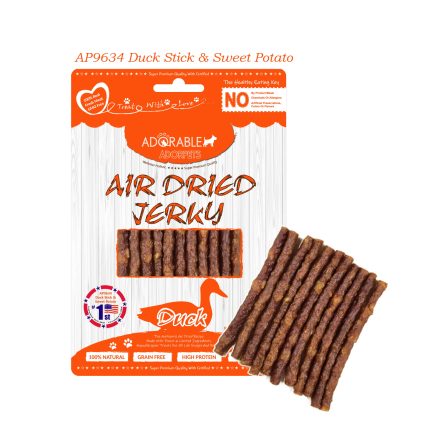 Adorable Adorpets Duck Stick & Sweet Potato 天然無穀物風乾 甜薯粒鴨肉條 100g